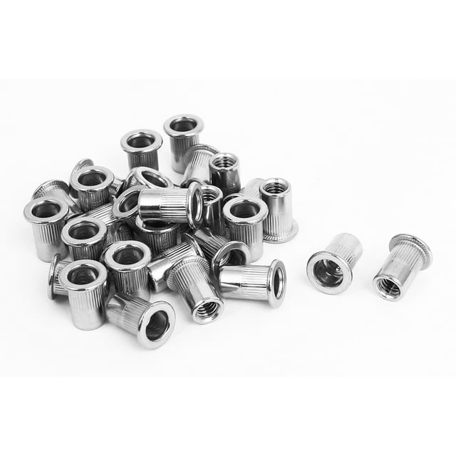 Unique Bargains M6 Thread 304 Stainless Steel Rivet Nut Insert Nutsert 30pcs