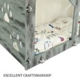 thumbnail image 5 of Pet Tent Bed - Scratch Resistant Cozy Covered Cat Bed for Indoor Cats - Bottom Padded Cat Cave Bed - Gray, 5 of 6