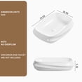 thumbnail image 5 of 23.6x16.9 Inch Rectangular Ceramic Vessel Sink, White Gloss Basin, 3D Ribbed Textured Design, Pre-Installed Drain, No Faucet Hole, Commercial-Grade Durability, 5 of 6