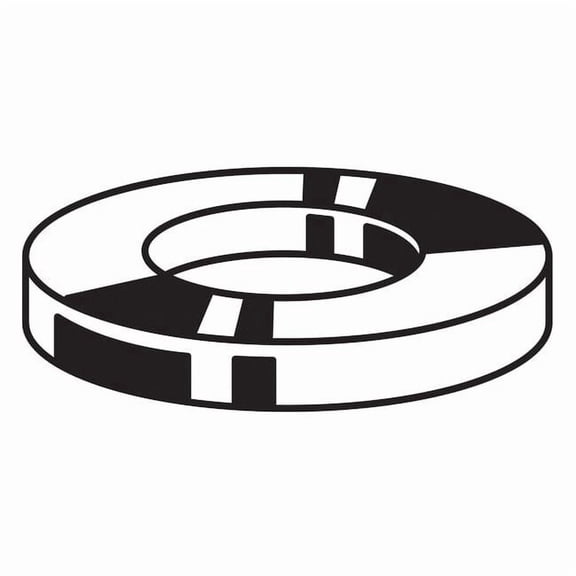 Flat Washer, For Screw Size #6 ,Steel Zinc Plated Finish, 100 PK