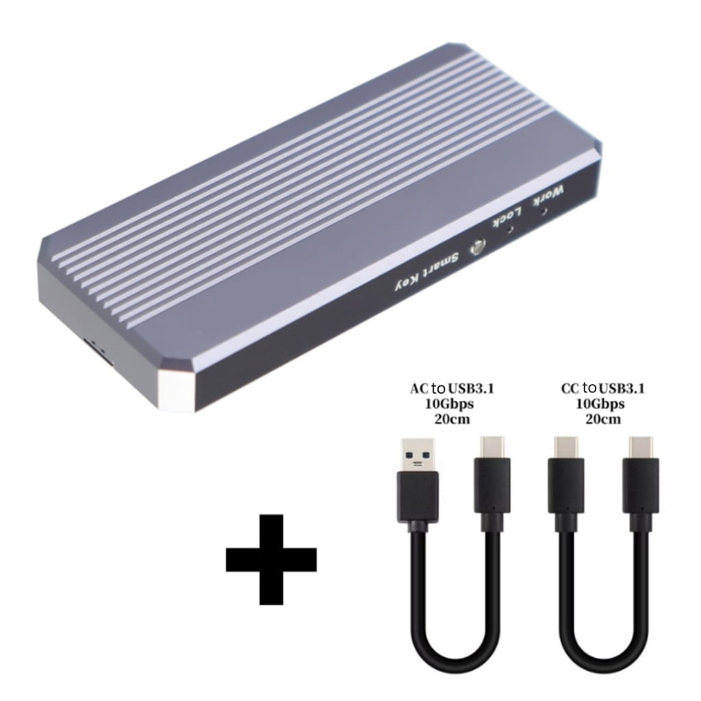 Zeiwohndc M.2 NVME SSD Enclosure Box USB3.1 NVMe to USB Adapter 10Gbps JMS583 Chip