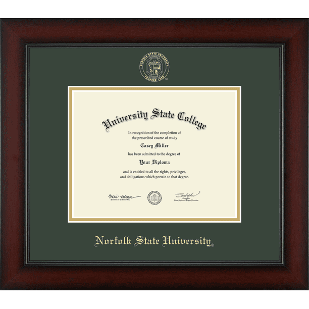 Norfolk State University Officially Licensed Associate S Gold Embossed Diploma Frame Diploma Size 9 X 7 Walmart Com Walmart Com