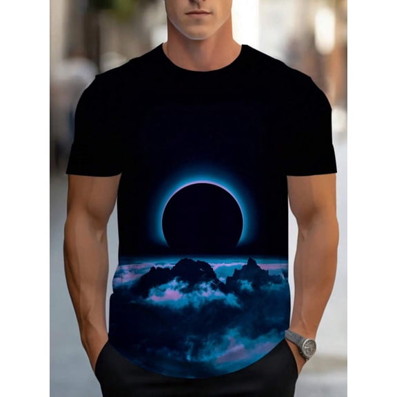 A celestial constellation star map pattern T-shirt, a fashionable and casual summer men's style full-color three-dimensional printed T-shirt. It is comfortable to wear, cool and breathable, and is yo