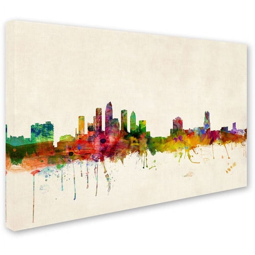 Trademark Fine Art "Tampa, Florida" Canvas Art by Michael Tompsett