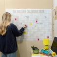 thumbnail image 6 of The Big A Calendar Full-Year Wall Calendar, 1 Pc 2026 Dry-Erase Includes 1 Marker & 100 Labels Lightweight, Easy to Hang Yearly Calendar Year at a Glance Plan Big Goals & Adventures, 4x3 Feet,Beige, 6 of 7