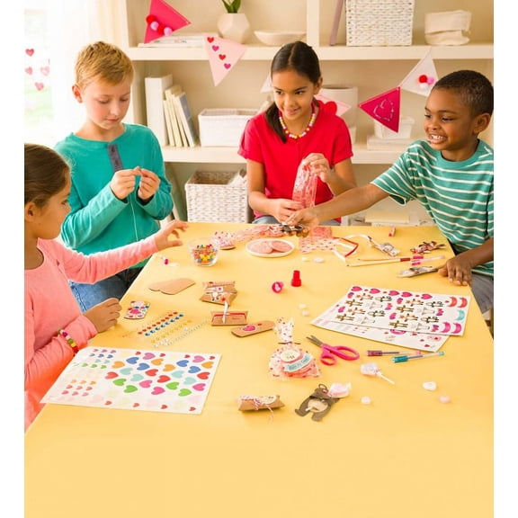 Crafty Creations Deluxe Valentine Craft and Gift Kit for Kids