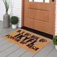 thumbnail image 4 of 16x24 Inch Coir Door Mats Outdoor Outdoor Doormats for Front Door Waterproof Door Rug Runner All Weather Durable Welcome Mat Indoor Outdoor Mats for Home and Office, HOL UP IKYFL POPPIN UP HERE, 4 of 9
