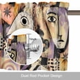abstract-portrait-faces-valances-for-windows-vintage-black-yellow