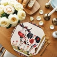 thumbnail image 2 of Fall Funny Cow Round Placemats for Dinning Tables,Heat-proof Braided Table Mats 13 Inch,Farm Animal Flower Leaves Lattice Washable Place Mat for Kitchen Restaurant Party Decor Supplies Table Setting, 2 of 9