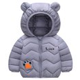 thumbnail image 3 of Abcomgle Toddler Winter Coat Lightweight Puffer Padded Winter Jacket for Toddler Boys Cute Bear Ears Hooded Winter Coats for Boys Winter Warm Baby Girls' Outerwear Jackets & Coats, 3 of 7