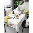 thumbnail image 6 of Yellow Lemon Table Cloth, Floral Flower Butterfly Watercolor White Waterproof Tablecloth for Rectangle Tables, Reusable Washable Fabric Table Cover for Restaurant Kitchen Dining Tables 54"x108", 6 of 6