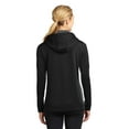 thumbnail image 2 of Sport-Tek LST235 Ladies Sport-Wick Fleece Colorblock Hooded Pullover, Black/ Dark Smoke Grey, 4XL, 2 of 2
