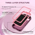 thumbnail image 2 of I-HONVA For Google Pixel 8A Case,3-Layer Military Grade Drop Protection Anti-Slip Bumper Rugged Shockproof Dustproof Protection 6.1 inch Phone Case,Purple Pink, 2 of 7