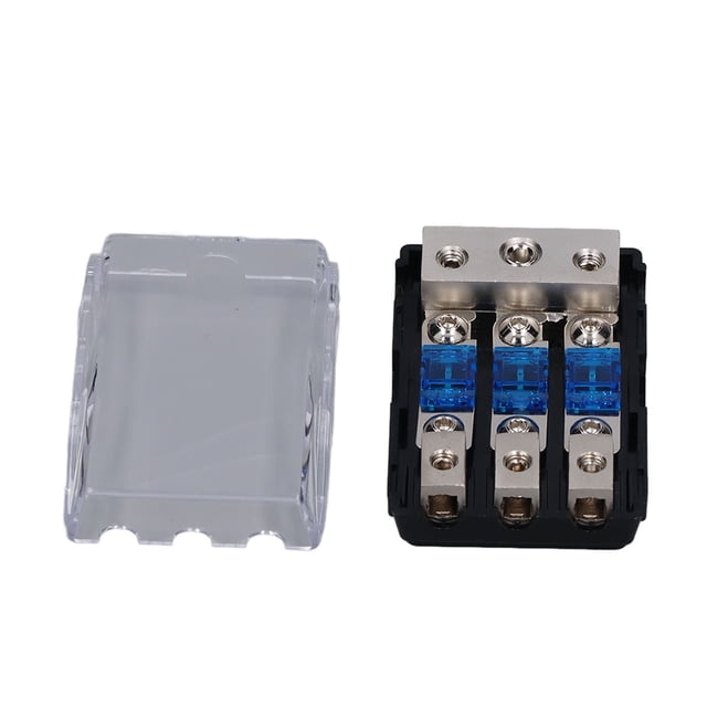 Portafusibles ANL de 1 entrada y 3 salidas para amplificador de audio, bloque de distribución de fusibles de 60 A para coche