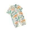 thumbnail image 1 of EYIIYE Maillot de Bain une Pièce pour Petits Garçons 0-4 Ans Combinaison à Manches Courtes Col Rond Imprimé Baleine Fermeture Éclair Protection Solaire Maillot de Bain Mignon Décontracté pour Bébé, 1 of 9