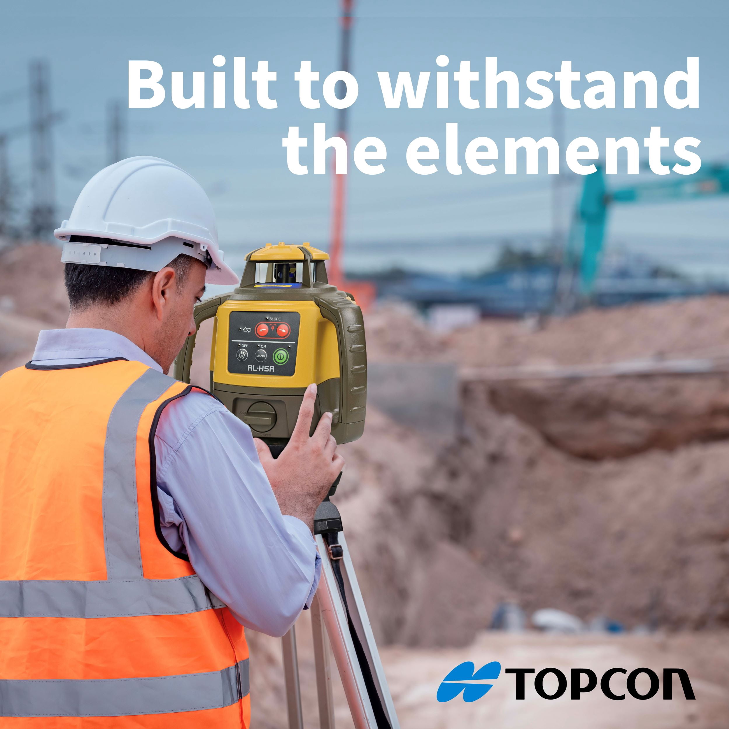 Topcon RL-H5A Laser 360 Leveler - LS-80X Receiver - Tripod and Inch Fiber Rod