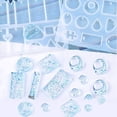 thumbnail image 4 of 159 piezas de molde de silicona de resina fundida, juego de fabricación de joyas, collar colgante, pendientes, decoración, soporte de joyería DIY, con tazas y varillas medidoras, 4 of 7