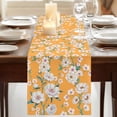 thumbnail image 3 of Table Runners 108 Inches Long Dress Scarves, Spring Botanical Farmhouse Coffee/Dining/Kitchen Table Runner for Living Room, Watercolor Floral Flowers Botanical Yellow 13x108 Inch, 3 of 9