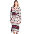 thumbnail image 1 of Casual Nights Robe Longue en Molleton de Vison Peluche pour Femmes pour les Fêtes - Blanc - XX-Grand, 1 of 4