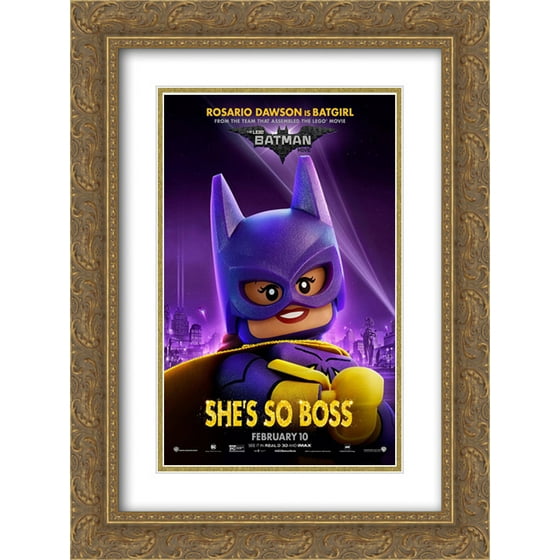 The Lego Batman 18x24 Double Matted Gold Ornate Framed The Lego Batman 18x24 Double Matted Gold Ornate Framed Poster Art Print Com