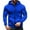 Blue, variant on LODIENY Full Zip up Cargo Hooded Sweatshirts for Men Big and Tall Regular Fit Casual Fall Winter Long Sleeve Drawstring Hoodie Jacket Outwear Tops with Multi-Pockets Black S