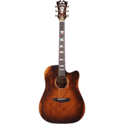 D'Angelico Premier Bowery Acoustic-Electric Guitar - Aged Natural Mahogany