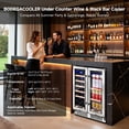 thumbnail image 3 of BODEGA Wine and Beverage Refrigerator, 24 Inch Dual Zone Wine Cooler, Freestanding or Under Counter Wine Fridge Hold 20 Bottles and 62 Cans, 3 of 10