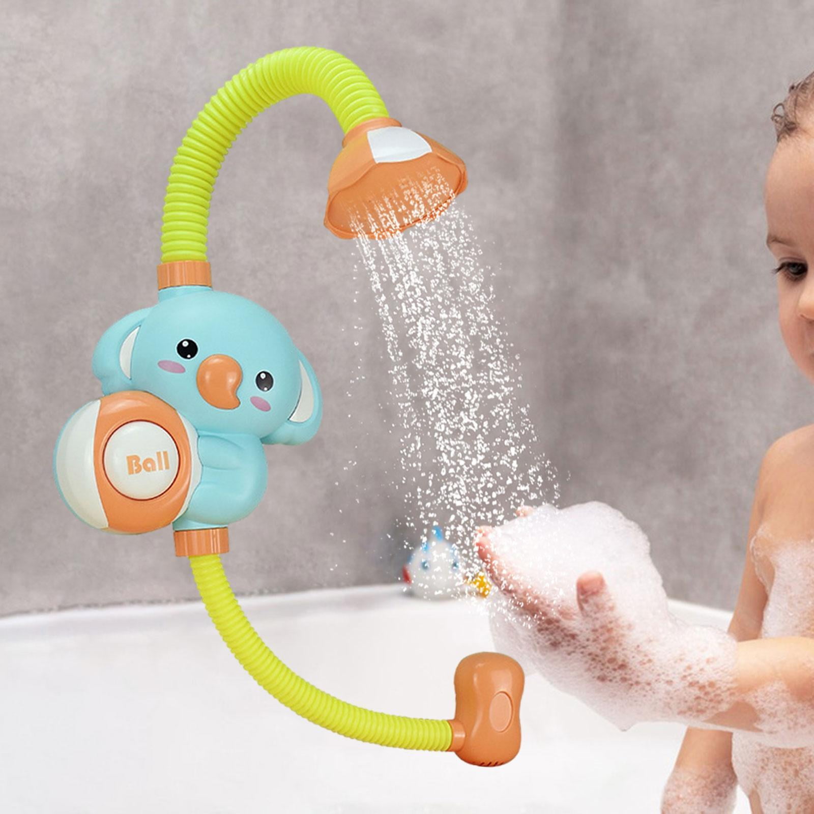 Runquan Baby Bath Shower Head Toy Animal Bathtub Toy Gifts Summer Toy Portable Electric Elephant Water Spray Showerhead for Baby Kids