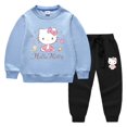 thumbnail image 3 of Conjunto de Sudadera con capucha de cuello redondo de Hello Kitty, nueva ropa para niños, pantalones de manga larga con bonitos dibujos, traje de algodón para bebé de dos piezas, 3 of 5