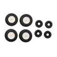 thumbnail image 1 of DOMELAY 4 Pcs Roues de Voiture RC et Pièces de Rechange de Contrepoids Accessoires Bricolage pour C84 C94 Noir Blanc A, 1 of 9
