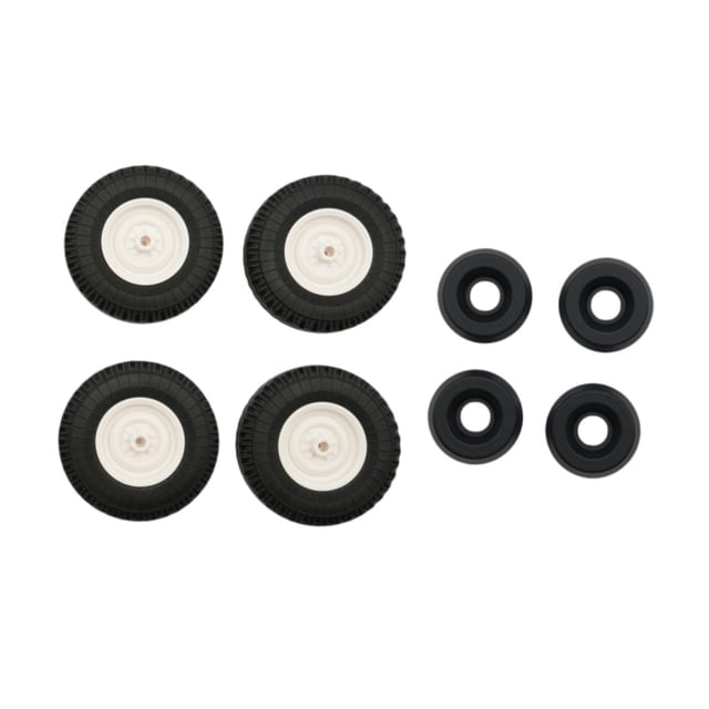 DOMELAY 4 Pcs Roues de Voiture RC et Pièces de Rechange de Contrepoids Accessoires Bricolage pour C84 C94 Noir Blanc A