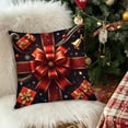 thumbnail image 2 of YIKA Christmas Tree Snowflake Reindeer Pillowcase 45x45cm Christmas Pillow Cover With Festival And Bow Decorative Sofa Decorative Linen Pillow B, 2 of 6