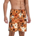 thumbnail image 2 of Pofeuu Halloween 2 Print Men's Soft Woven Elastic Waistband Sleep Pajama Short-Large, 2 of 6