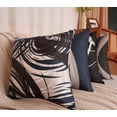 thumbnail image 2 of Set of 4 Throw Pillow Covers Modern Abstract Navy Blue Stripes Gray Black White Acrylic Bold Grey Decorative Pillow Cases Home Decor Square 20x20 Inches Pillowcases, 2 of 6