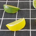 thumbnail image 3 of EeaseCA 10pcs Artificial Fake Lemon Slice Plastic Simulation Food Model Decoration Photo Props (Green), 3 of 8