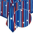 thumbnail image 3 of 4th of July Tablecloth Patriotic American Flag Table Cloth Navy Blue Stars Waterproof Oil-Proof Independence Day Tablecloths Table Cover Protector 50x70in, 3 of 8