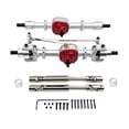 thumbnail image 4 of Dualoai 1/12 RC Front Rear Axle Assembly RC Car Accessory for MN78 MN82 RC Car Model silver, 4 of 8