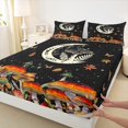 thumbnail image 3 of Manfei Cartoon Mushroom Twin Sheet Sets,Rustic Fungus Plant Twin Fitted Sheet,bohemian Exotic Style Flat Sheet For Girls Teens,Microfiber Bedroom Decor,3-Piece, 3 of 7