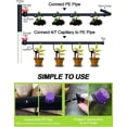 thumbnail image 5 of 200Pcs 1/4 Pouce Réglable micro Goutte à Goutte Système d'Irrigation Tête d'Arrosage (Violet), Dispositif Anti-Obstruction Émetteur Goutte à Goutte, Fournitures de Jardin Rouge, 5 of 5