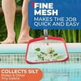 thumbnail image 7 of ProTuff Flat Pool Skimmer Net - Unlimited Free Replacements - Pro Grade Durability for Leaf, Pollen & Small Debris Surface Cleaning - Nearly 14 Fine Mesh Silt Net Skimmer, 7 of 7