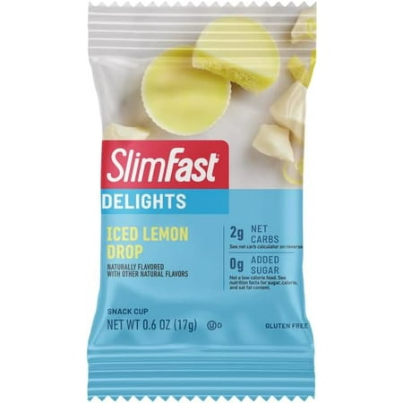 SlimFast Keto Iced Lemon Drop Snack Cup, 14 Count