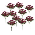 thumbnail image 1 of 10 ramos de flores artificiales para exteriores, adornos florales resistentes para bodas Rosa roja, 1 of 9