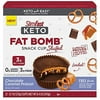 Slimfast Keto Fat Bomb Stuffed Snack Cup, Chocolate Caramel Pretzel, Keto Snacks For Weight Loss, Low Carb With 0G Added Sugar, 12 Count Box