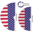 thumbnail image 3 of FMSHPON 4th of July Patriotic Usa Flag 4th July American Red White Blue Star Stripes 1 Xmas Christmas Tree Skirt Stand Mat for Holiday Party Decoration Indoor Outdoor 48 inches, 3 of 6