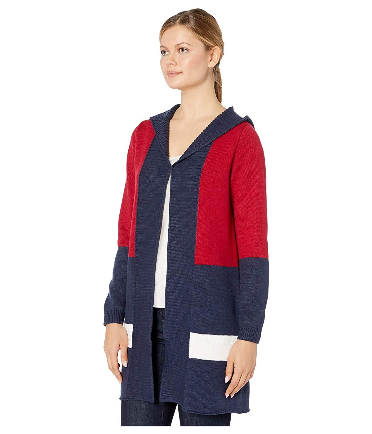 French Dressing FDJ French Dressing Jeans Stripe Color Block Long Sleeve Hoodie Navy Walmart