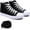 Black White, variant on Women's High-Top Canvas Sneakers – Classic Lace-Up Casual Shoes with Extra Shoelaces – Comfortable, Stylish, and Durable
