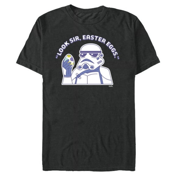 Star Wars Stormtrooper Look Sir Easter Egg Funny - Short Sleeve Blended T-Shirt for Adults - Customized-Dark Heather