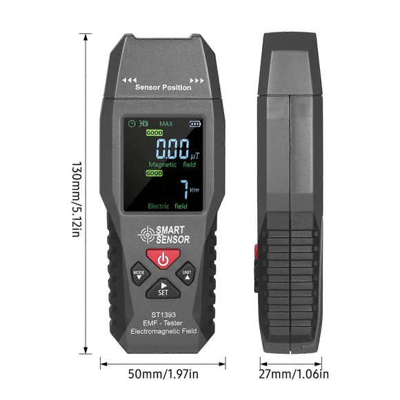 SMART SENSOR ST1393 Electromagnetic Field Detector, Mini Portable LCD Digital Electromagnetic Field Tester