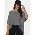 thumbnail image 2 of Women's Oversized T Shirts Summer Short Sleeve Loose Fit Casual Crewneck Plain Tops, 2 of 5