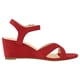 thumbnail image 1 of Zapatos de tacón de cuña con correa en el tobillo para mujer zapatos casuales de verano con punta abierta cómodos, 1 of 7